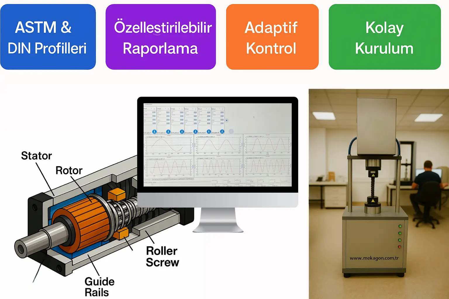Mekagon Teknoloji | Bükme Test Sistemi ve Gerçek Zamanlı Grafik İzleme
